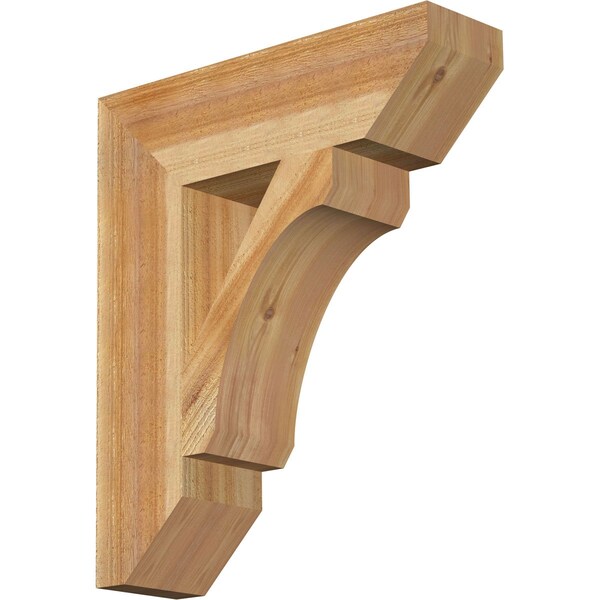Ekena Millwork Legacy Slat Rough Sawn Bracket, Western Red Cedar, 6"W x 22"D x 26"H BKT06X22X26LEC06RWR - main